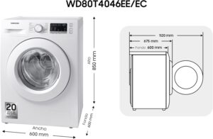 SAMSUNG WD80T4046EE/EC Lavasecadora Estándar